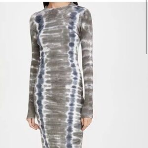 YFB NWOT | Dax Rib Bodycon Dress Tie Dye Greys SMALL